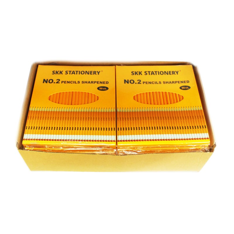 SKKSTATIONERY 600Pcs 2 HB Pencils Pre-sharpened pencils Set, Woodcase Lead Pencils Sharpened for Back to School Teacher Supplies, Writing, Drawing and Sketching 50 Pcs*12 Boxes - Image 2